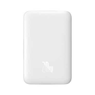 Mini Powerbank 10000mAh med induktion Loading MagSafe PD 20W vit