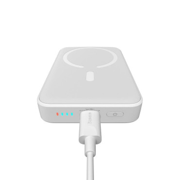 Mini Powerbank 10000mah με επαγωγή φόρτωσης Magsafe PD 20W White