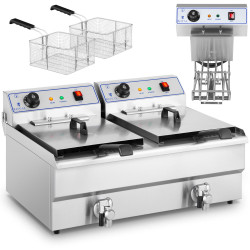 Frigerador de câmara dupla de câmara de casal com toques de 400V - 2x10l