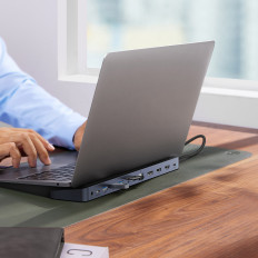 12W1 HUB USB-AOTLBOOD-TAPITER USB-A DP HDMI SD TF RJ45 3.5mm Jack PD 100W Gray