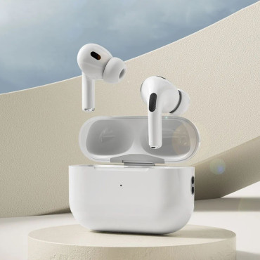 Fones de ouvido sem fio funil TWS Bluetooth 5.2 230mAh branco