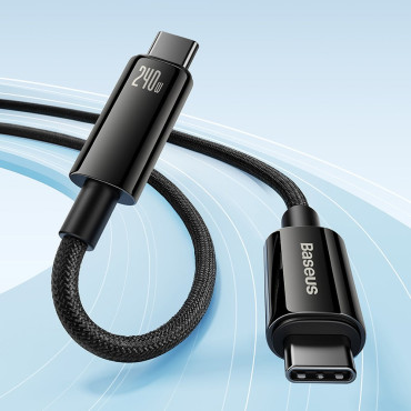 Kábel USB-C 480MB / S 240W Tungsten Gold 1M čierna