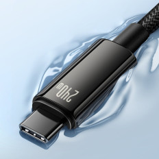 Kaabel USB-C 480MB / S 240W volframi kuld 1m must