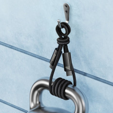 Kabel USB-C 480MB / S 240W Tungsten Gold 1m Sort