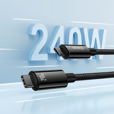 Kábel USB-C 480MB / S 240W Tungsten Gold 1M čierna