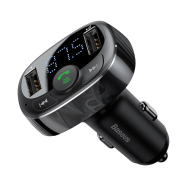 FM oddajnik Bluetooth TF SD Card Carlect 2x USB črna