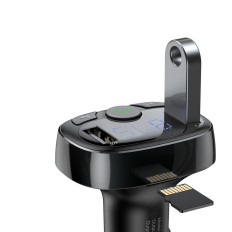 FM oddajnik Bluetooth TF SD Card Carlect 2x USB črna