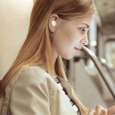 Trådlösa hörlurar TWS Bluetooth 5.0 Enkok WM01 plus vit