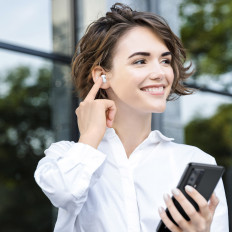 Drahtlose Kopfhörer TWS Bluetooth 5.0 Enkok WM01 plus weiß