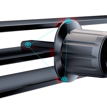 Bilholder for en svart-rutet telefon