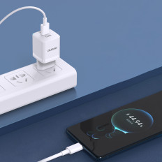 GAN 33W Hálózati töltő PPS USB-C USB-A fehér