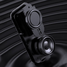 6W1 Sledování budíku FM rádio Bluetooth reproduktor AUX čtečka karty TF SD Silver