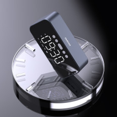 6W1 Watch Väckarklocka FM Radio Bluetooth-högtalare AUX-kortläsare TF SD Silver