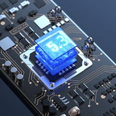 TWS Cuffie wireless con display a LED nero