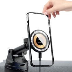 Magnetische handgreep op cockpit met Magsafe 15W zwarte inductie-oplader