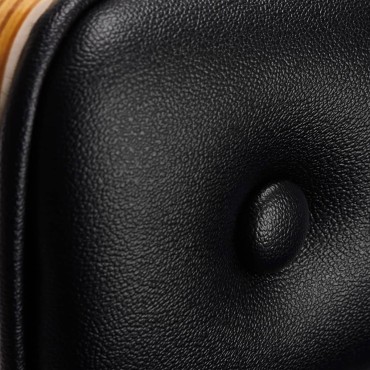 Fauteuil de coiffure Gabbiano Florencja noir avec appuie-tête réglable — gros plan surface