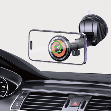Alça magnética no cockpit com carregador de indução preto de Magsafe 15w