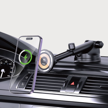 Alça magnética no cockpit com carregador de indução preto de Magsafe 15w