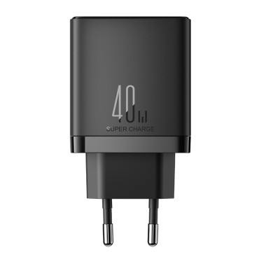 Ātri ACC ar 40W 2x USB-C QC PD melns