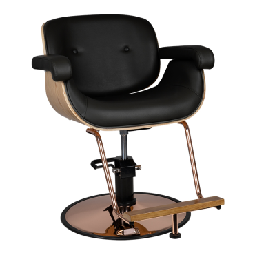 Gabbiano Black Venice Barber Stol — fra siden
