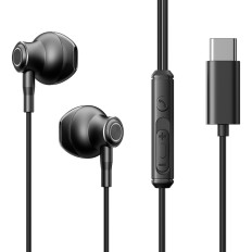Headset USB-C Sluchátka sluchátka 1.2m Černá