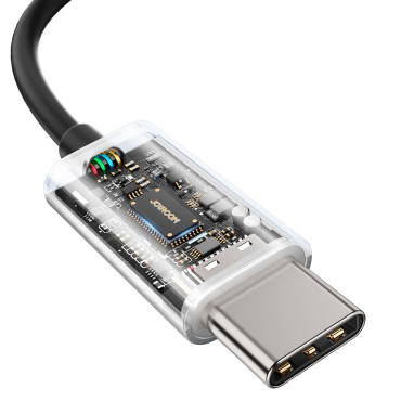 Headset USB-C hörlurar hörlurar kabel 1.2m svart