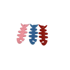 Retractor Organizer kabelhodetelefoner i form av rosa fisk