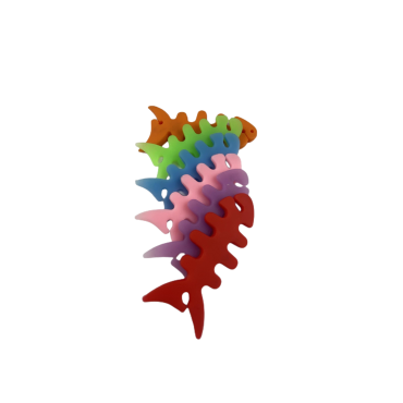 Casque de câble d'organisateur de rouleau en forme de poisson vert