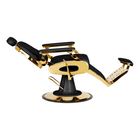 Gabbiano Barber Chair Francesco Schwarz und Gold — Seitenansicht