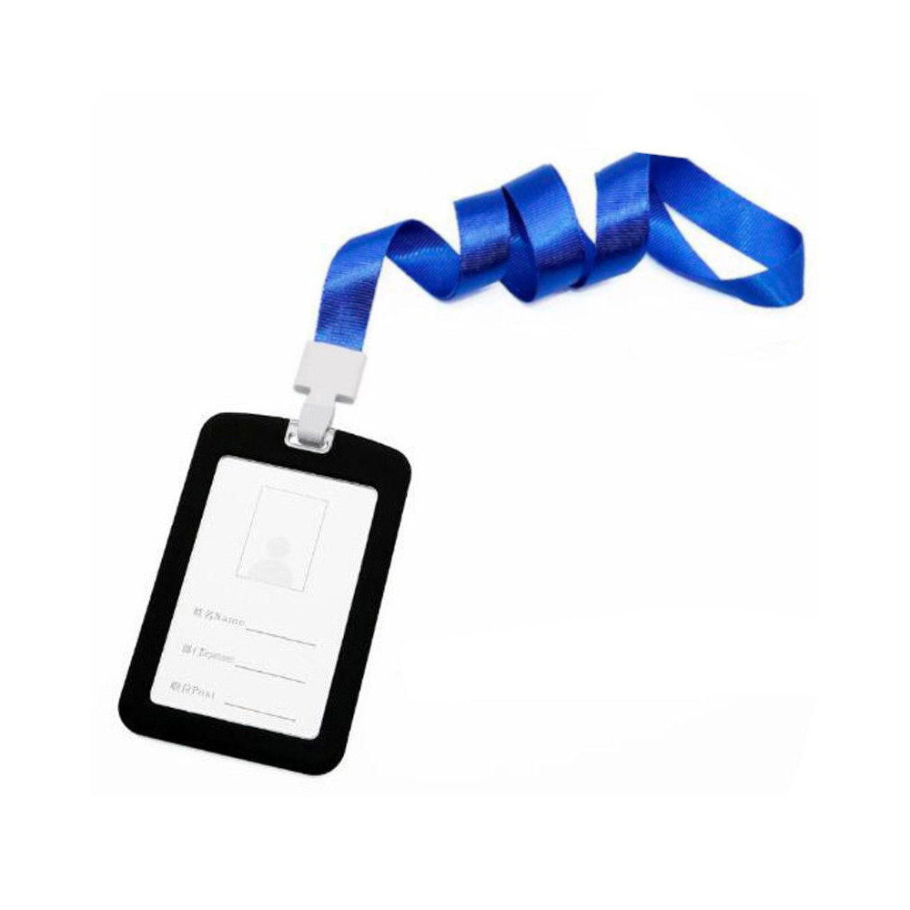 Estuche para la identificación con una cinta de correa negra