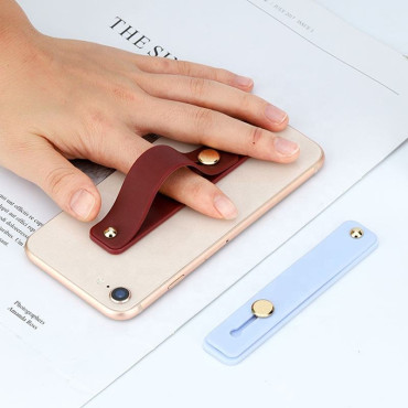Självhäftande handtag för ditt finger med en glidande blå