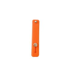 Self-adhesive phone holder on finger with orange slider