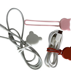 Silikonski valjčni Organizator Kabelski kabel rumena