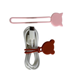 Siliconen Roller Organizer Kabel Kabel Zwart