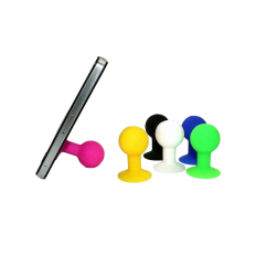 Silicone handle for a phone with a suction cup with round green head