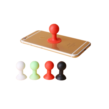Alça de silicone para um telefone com uma ventosa com cabeça verde redonda