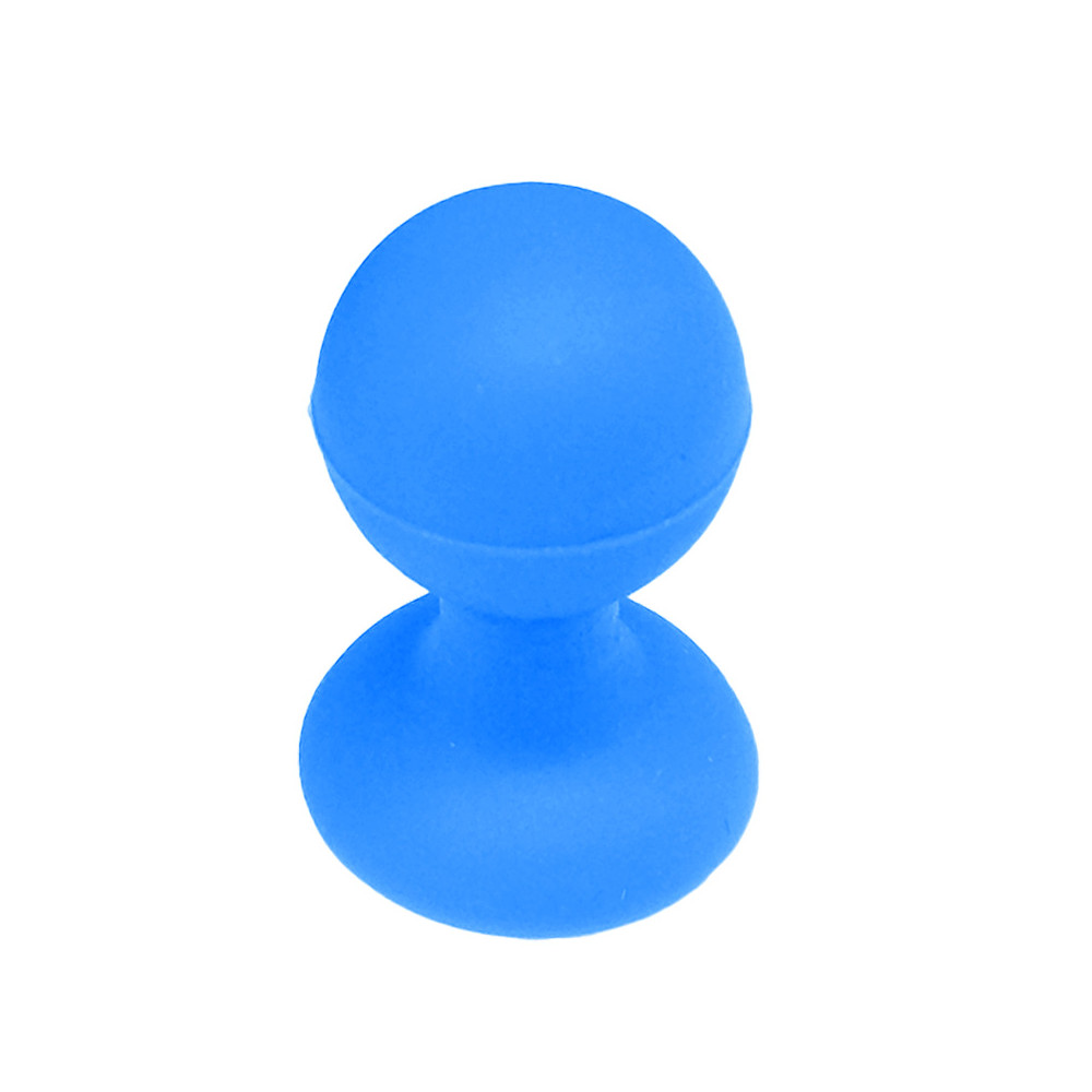 Alça de silicone para um telefone com uma ventosa com uma cabeça azul