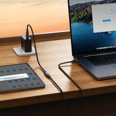 USB-C 10Gbps kabeļa pagarinājuma kabelis 0.5m Black