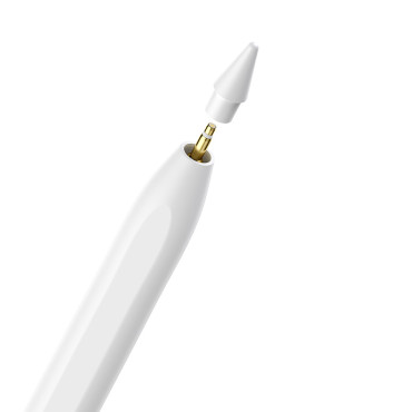 Stylus stylus till iPad med aktivt ersättningsspets smidig skrivning 2 + USB-A-kabelvit