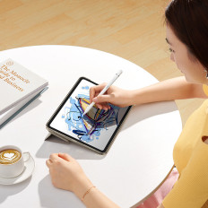 Stylus stylus till iPad med aktivt ersättningsspets smidig skrivning 2 + USB-A-kabelvit