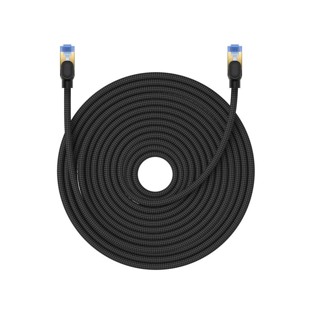 Rychlé síťové kabelové LAN RJ45 CAT.7 10Gbps pletené 25m černé