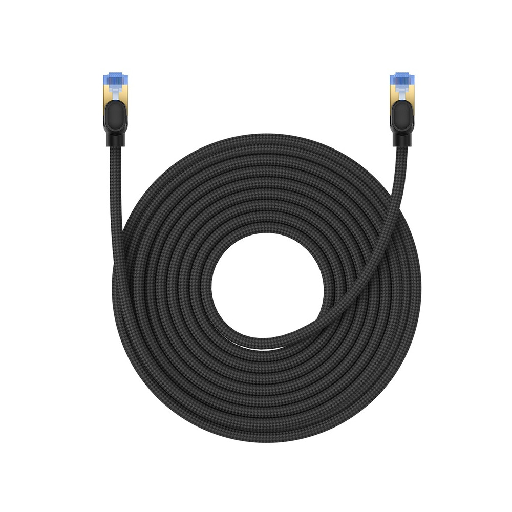 Fast Network Cable LAN RJ45 CAT.7 10GBPS Flätat 15m Svart