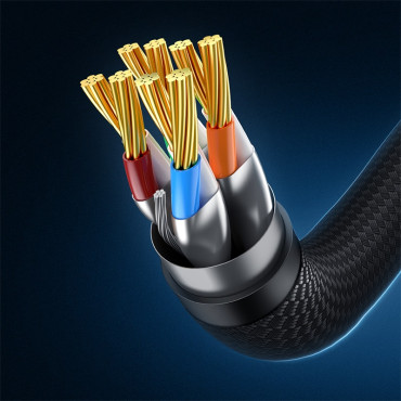 Fast Network Cable LAN RJ45 CAT.7 10GBPS Flätat 15m Svart