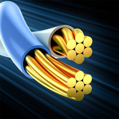 Rask nettverkskabel LAN RJ45 CAT.7 10Gbps flettet 15m svart