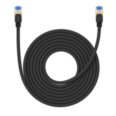 Ātrais tīkla kabelis LAN RJ45 CAT.7 10Gbps cietlodēšana 8m melns
