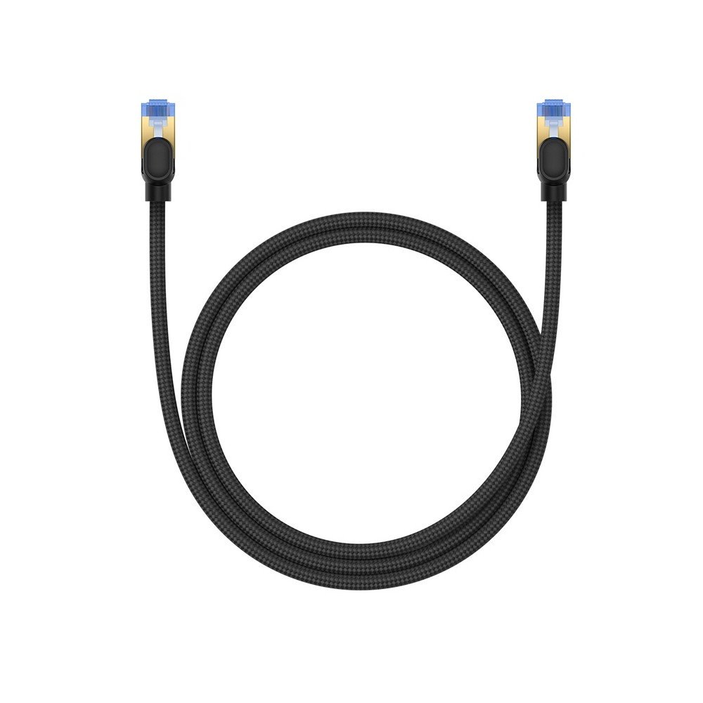 Cabo de rede rápido LAN RJ45 Cat.7 10Gbps Trançado 1m Preto