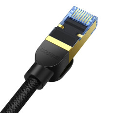 Câble réseau rapide LAN RJ45 CAT.7 10GBPS tressé 1M noir