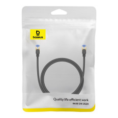 Cabo de rede rápido LAN RJ45 Cat.7 10Gbps Trançado 1m Preto