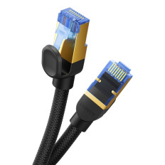 Cable de red rápido LAN LAN RJ45 CAT.7 10GBPS trenzado 1M negro