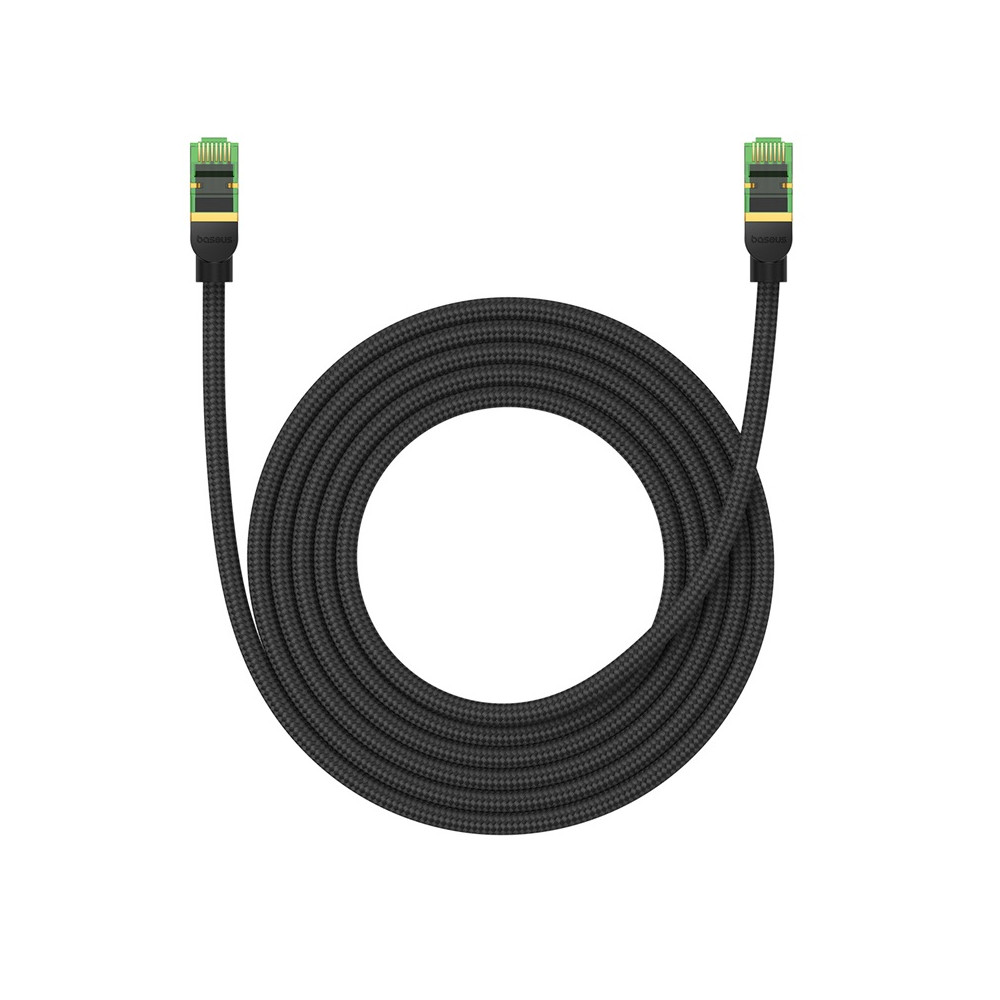 Schnelles Netzwerkkabel LAN RJ45 CAT.8 40gbps geflochtene 3m schwarz